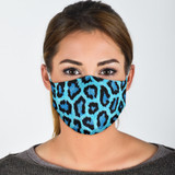 Blue Leopard Print Mask Mask
