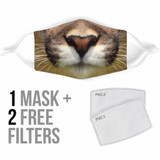 Cougar / Mountain Lion Face Mask (Adult)