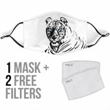 White Tiger Face Mask
