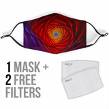 Abstract Colorful Spiral Vibe Protection Face Mask