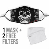 Bandana Style Black & Skull Design Protection Face Mask