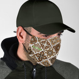 Bestseller Brown Mosaic Art Mandala Design Protection Face Mask