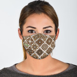 Bestseller Brown Mosaic Art Mandala Design Protection Face Mask