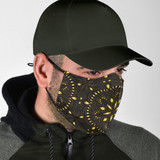 Black & Gold Art Design Mandala Protection Face Mask