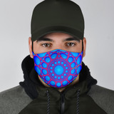 Blue Bubble Future Mandala Protection Face Mask