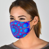 Blue Bubble Future Mandala Protection Face Mask