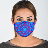 Blue Bubble Future Mandala Protection Face Mask