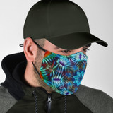 Blue Ornamental Art Mandala Design Protection Face Mask