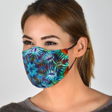 Blue Ornamental Art Mandala Design Protection Face Mask