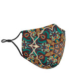 Brown & Green Mandala Protection Face Mask
