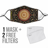 Exclusive Ornamental Mandala Design Three Protection Face Mask