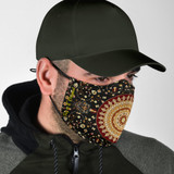 Exclusive Ornamental Mandala Design Three Protection Face Mask