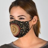 Exclusive Ornamental Mandala Design Three Protection Face Mask