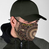 Exclusive Ornamental Mandala Design One Protection Face Mask