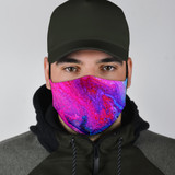 Exclusive Marble Design in Neon Pink Style Protection Face Mask