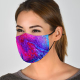 Exclusive Marble Design in Neon Pink Style Protection Face Mask