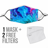 Exclusive Marble Design in Light Blue Style Protection Face Mask