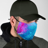 Exclusive Marble Design in Light Blue & Shinny PinkStyle Protection Face Mask