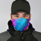 Exclusive Marble Design in Light Blue & Shinny PinkStyle Protection Face Mask