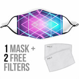 Future Pink & Light Blue Lights One Protection Face Mask