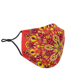 Yellow & Red Mandala Protection Face Mask