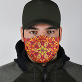 Yellow & Red Mandala Protection Face Mask