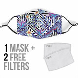 Tropical Violet Vibes Protection Face Mask