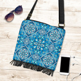 Blue Boho Magical World Crossbody Boho Handbag