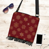 Christmas Red Good Vibes Only Crossbody Boho Handbag