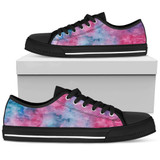 Pink Watercolor Womens Low Top Shoes