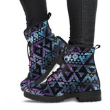 Geometric Nebula Leather Boots