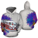3D Camping Hoodie Volkswagen Bus Van Full Size