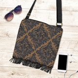 Royal Black Crossbody Boho Handbag