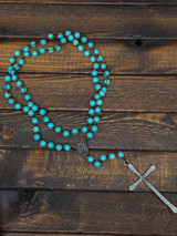 Southern Cross Stone Necklace - Turquoise with Antique Bronze