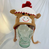 Sock Monkey Fleece/Knit Toboggan Hat