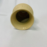 Beige Handmade Clay Pottery Vase 4.5"