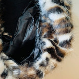 Faux Fur Leopard Print Infinity Scarf