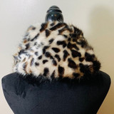 Faux Fur Leopard Print Infinity Scarf