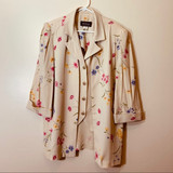 Tori Alexander Button-Down Floral Blouse (1980's)