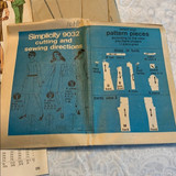 Simplicity Retro Pattern #9032 Sz. 10MP (1970)
