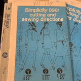 Simplicity Retro Pattern Set. 8854. 8961. 8363. 13/14 YJT (Circa 1969)