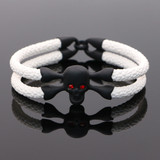 White stingray leather skull Bracelet