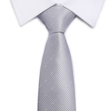 Silver Spotted Knitted Ties