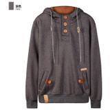 Button Up Hooded Sweater