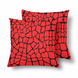 18" x 18" Throw Pillows (2) - Custom Giraffe Pattern