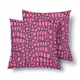 18" x 18" Throw Pillows (2) - Custom Crocodile Pattern
