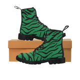 Women's Canvas Ankle Boots - Custom Tiger Pattern