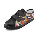 #Rossolini1# BALLIN Black Bottom Velcro Canvas Kid's Shoes (Model 008)