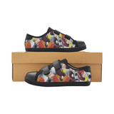 #Rossolini1# BALLIN Black Bottom Velcro Canvas Kid's Shoes (Model 008)