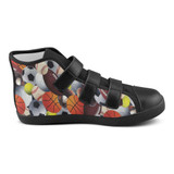 #Rossolini1# BALLIN Velcro High Top Canvas Kid's Shoes (Model 015)